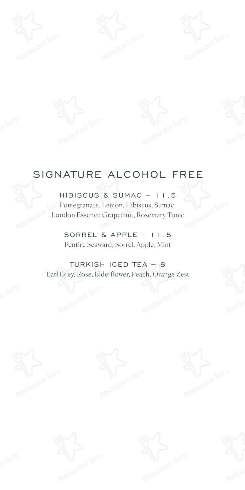 Wine Menu ресторана LEYDI в Лондоне