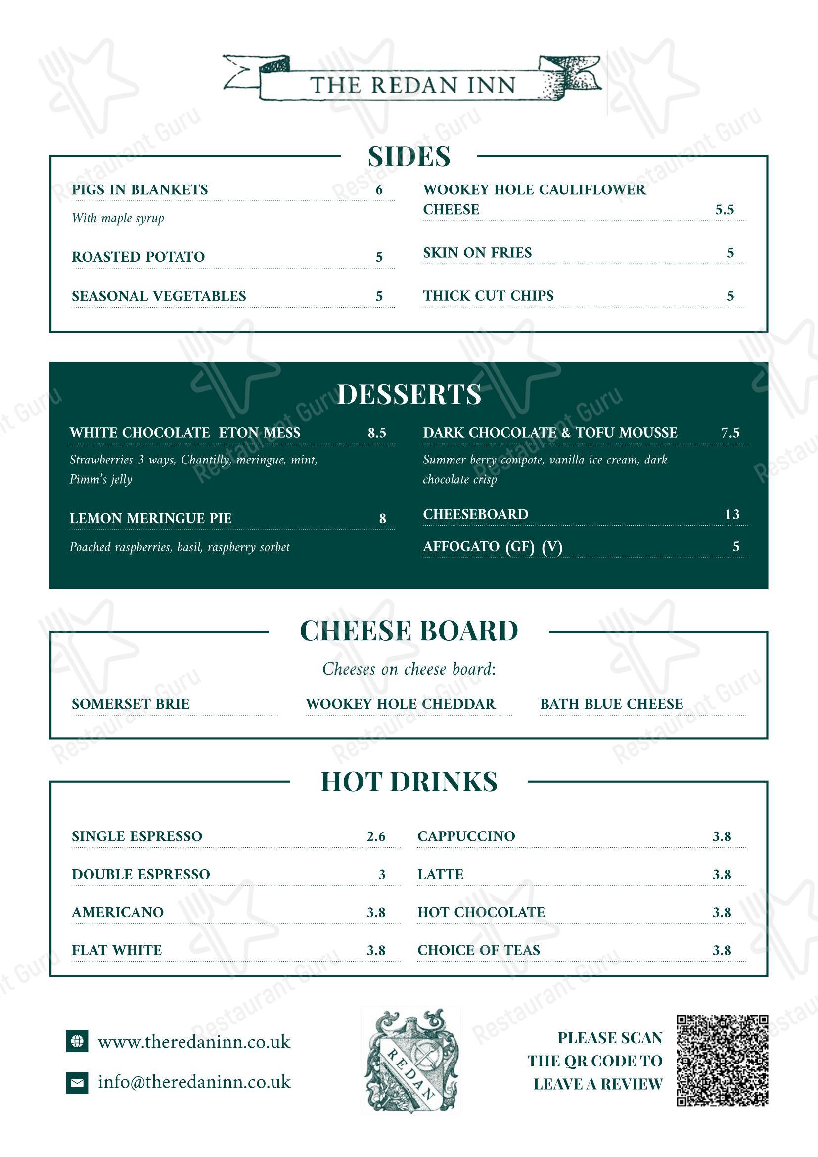 At Home Catering Menu паба и бара The Redan Inn в Радстке