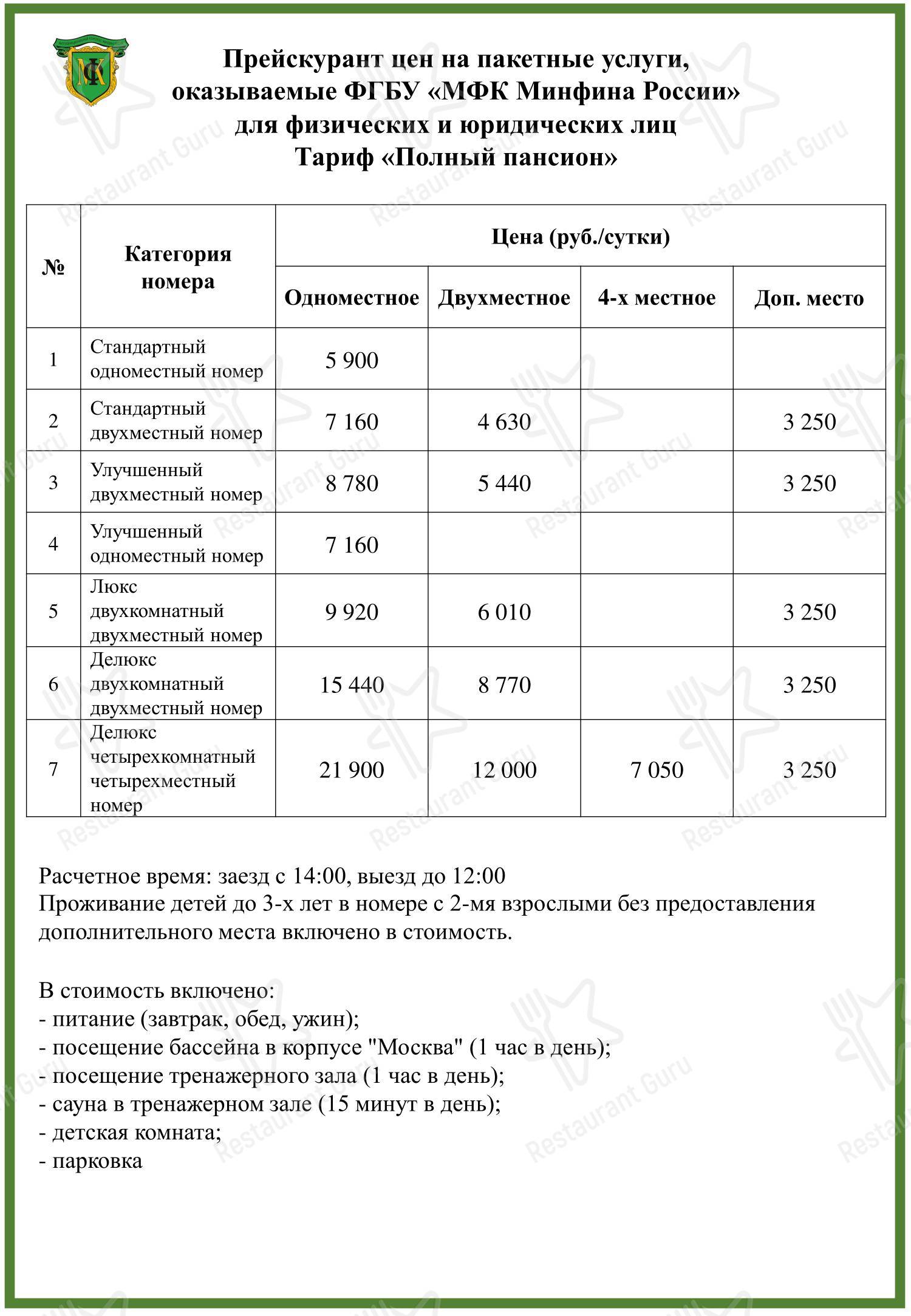 Меню кафе Зимний сад - Меню напитков