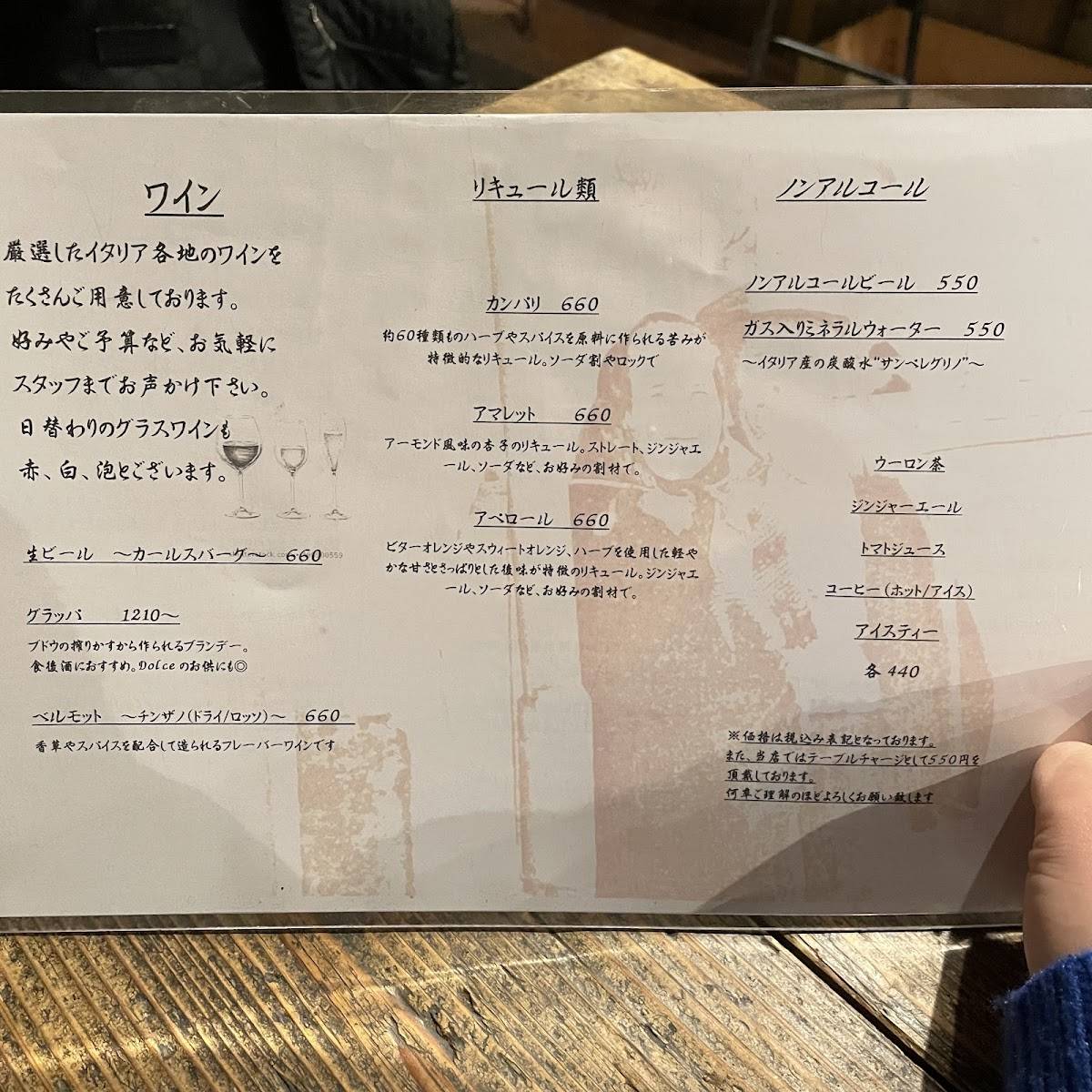 イタリアン アルベロ меню