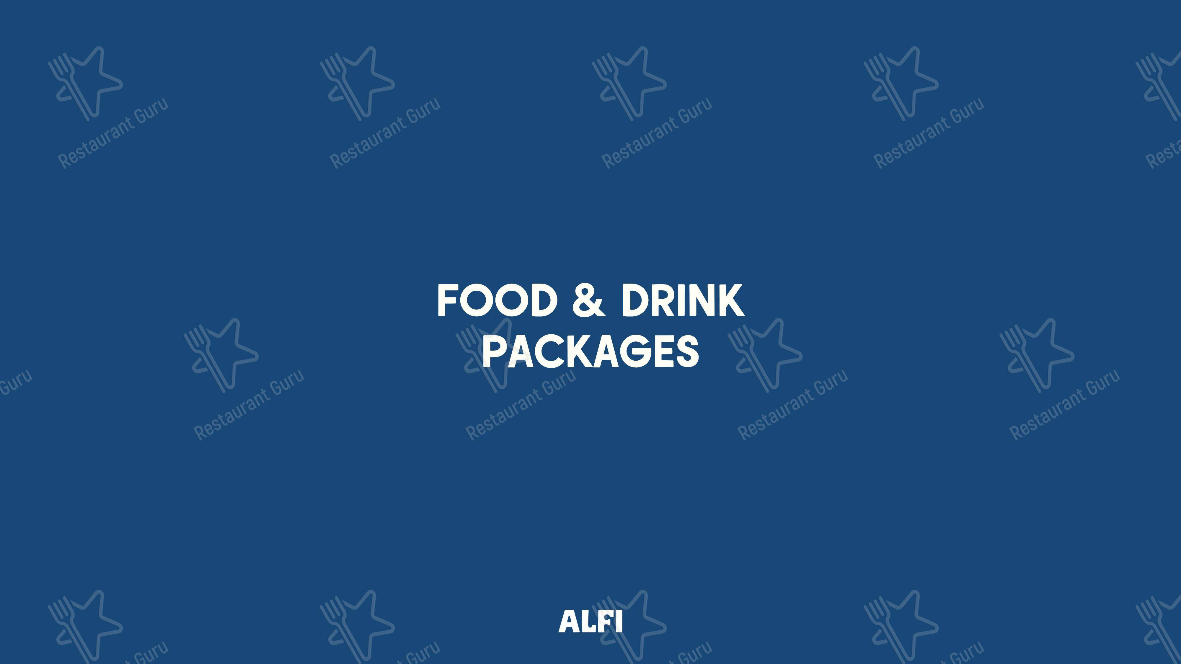 Lunch Menu ресторана ALFI Bar