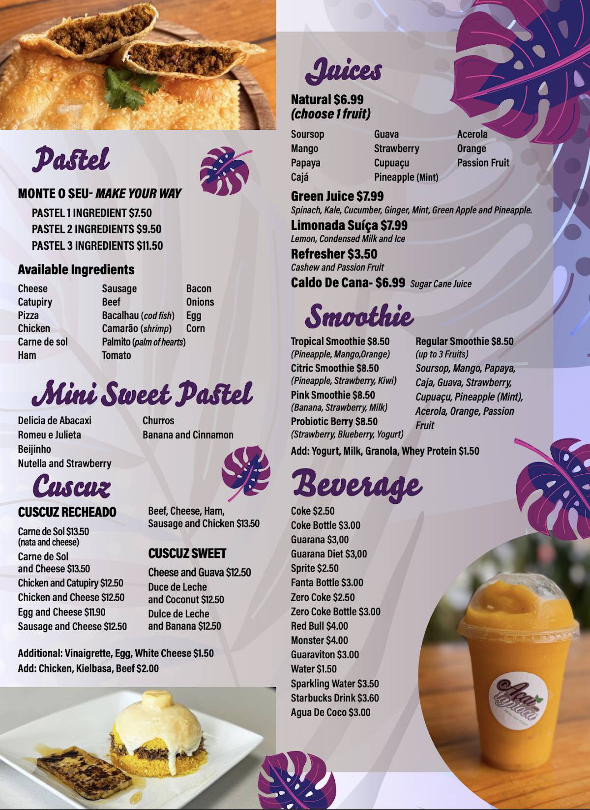 Açaí com Tapioca Boca Raton меню