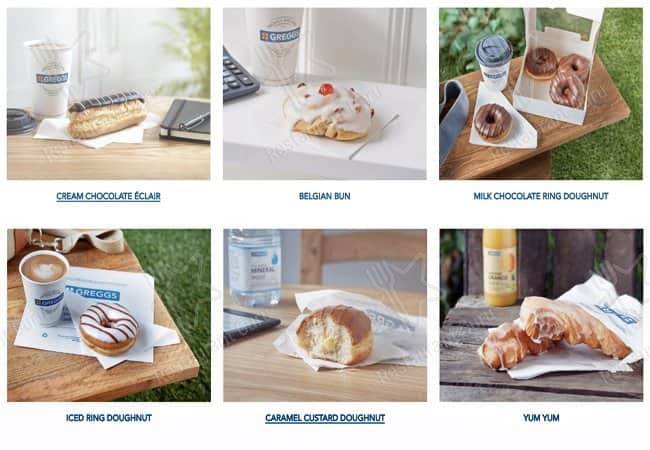 Greggs меню