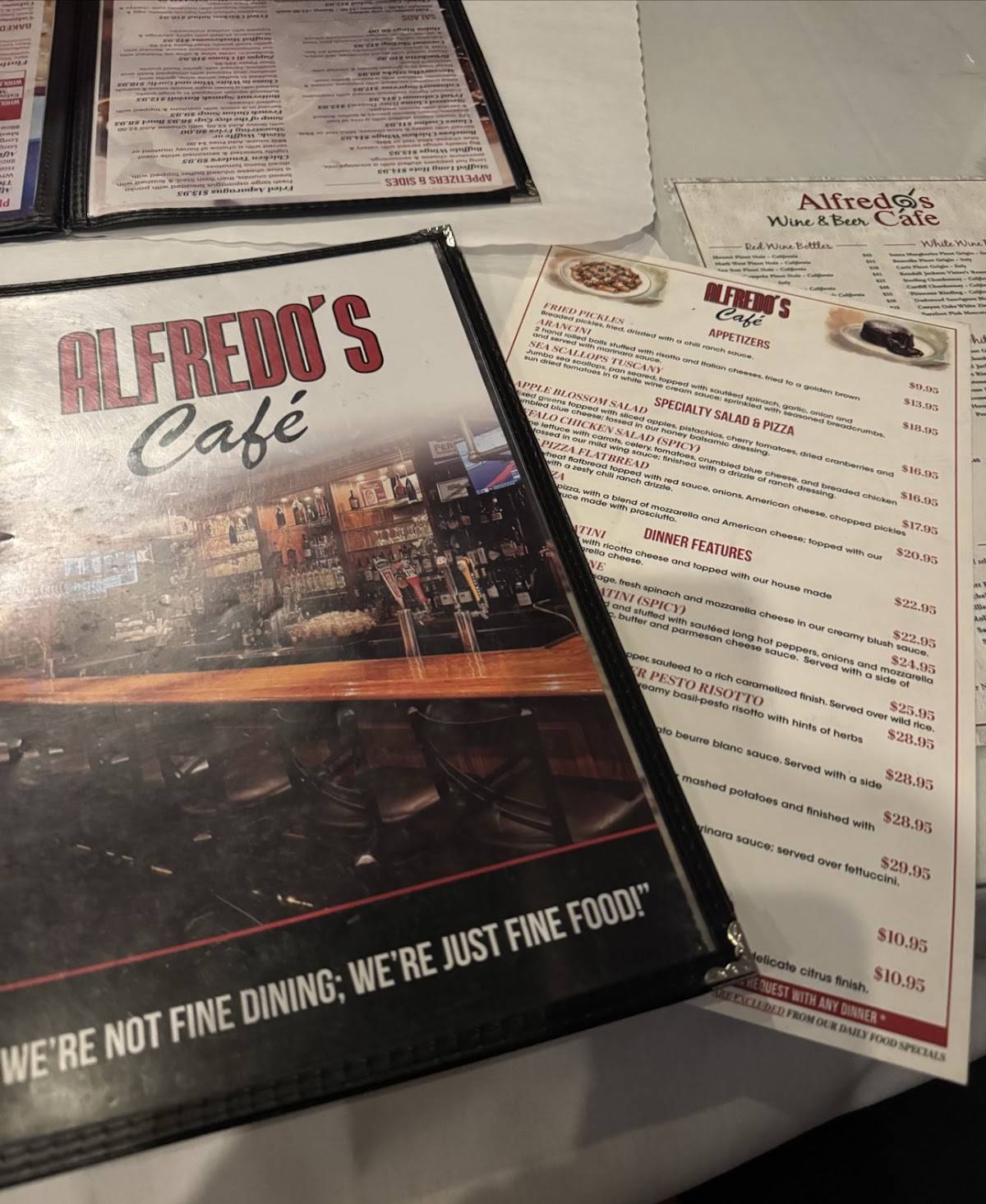 Alfredo’s Pizza меню