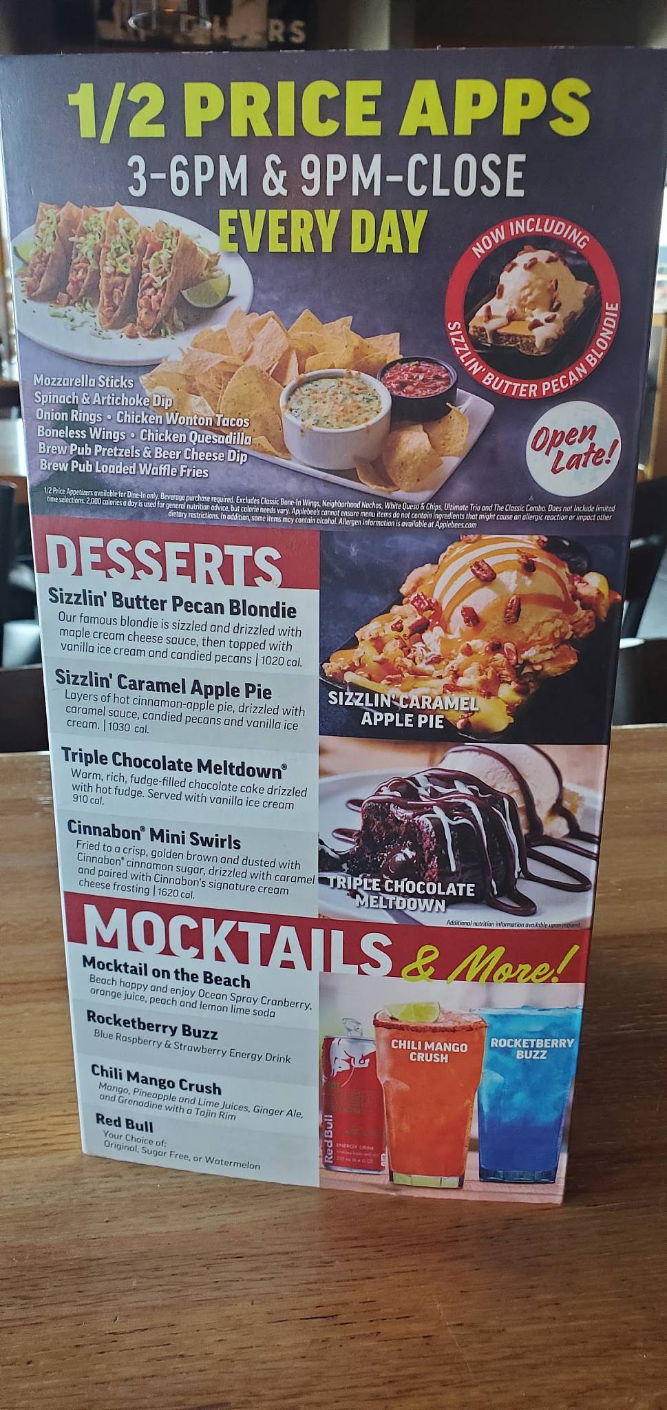 Applebee's Grill + Bar меню