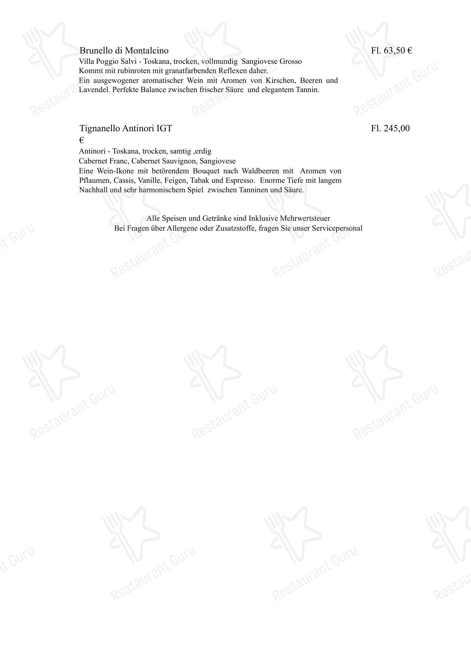 菜单 ресторана Amici