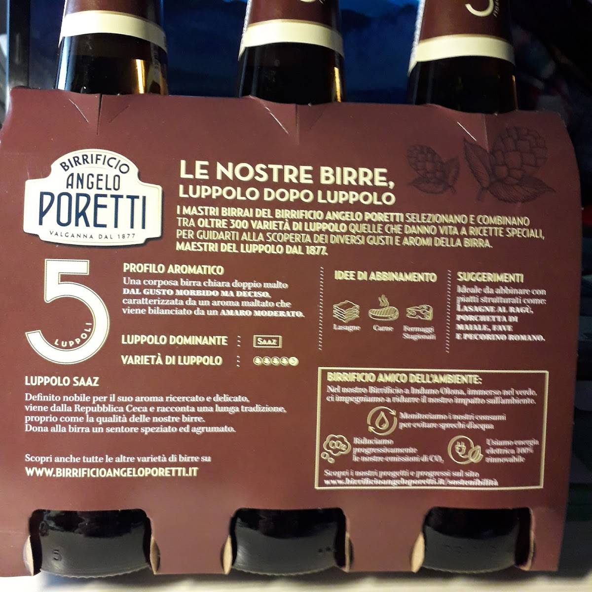 Angelo Poretti Barrificio меню
