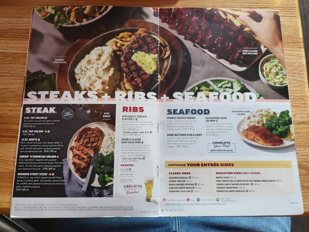Applebee's Grill + Bar меню
