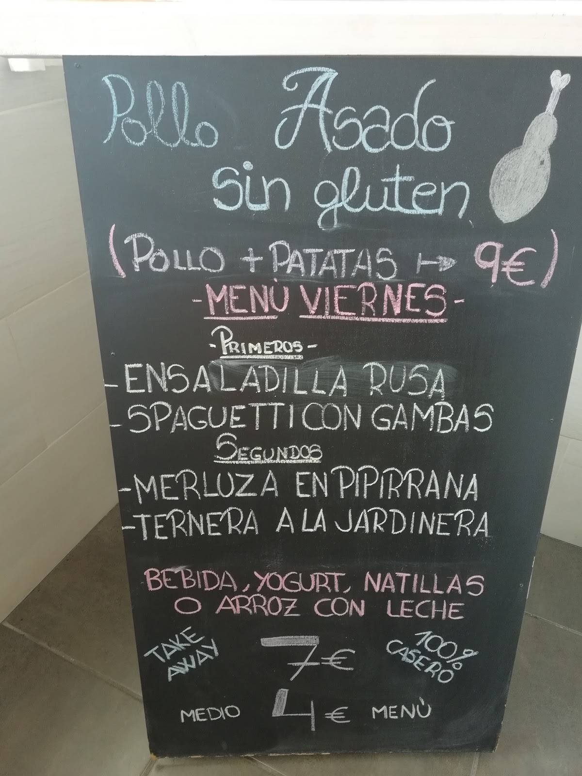 Asador de pollos Ely 2 Los villares меню