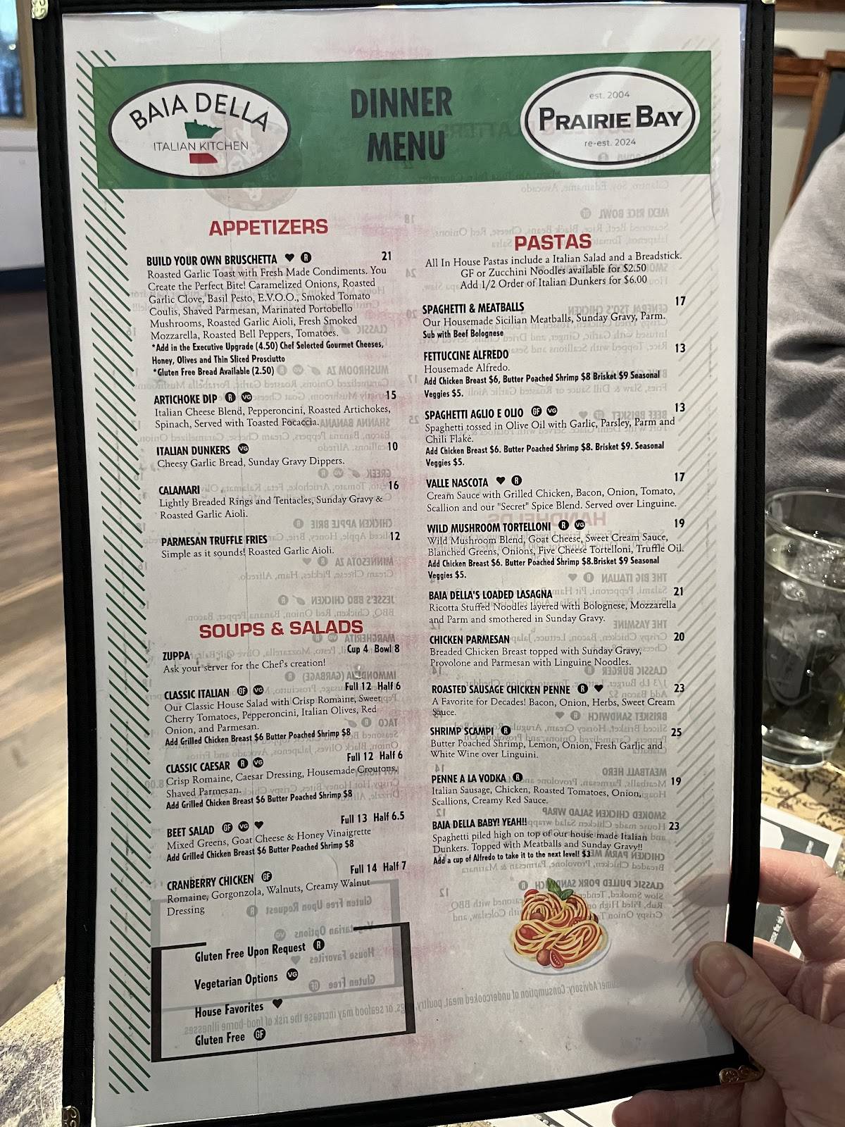 Baia Della Italian Kitchen меню