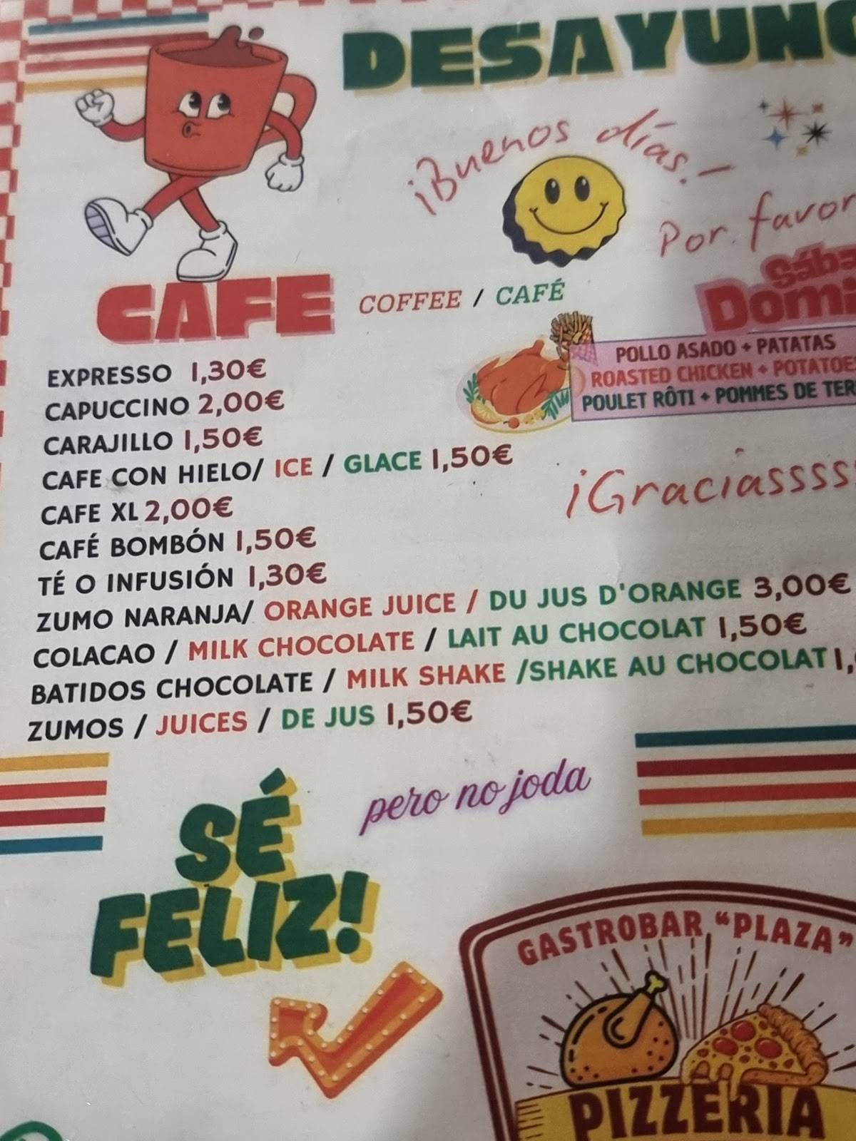 Bar Castillo de Pipo Ciro меню