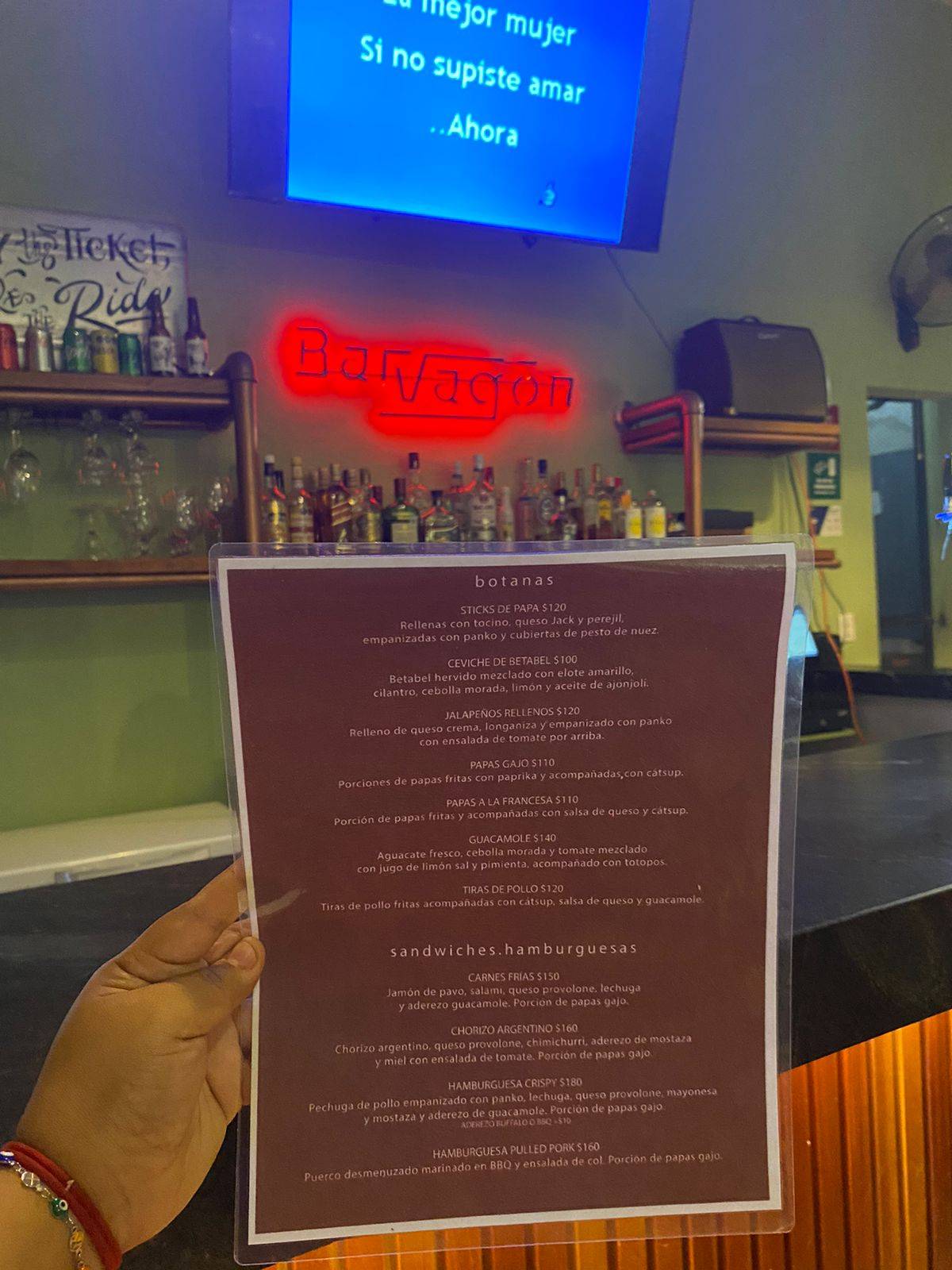 Bar Vagón Mérida Taproom & Cerveza Artesanal Restaurante Bar en Centro меню