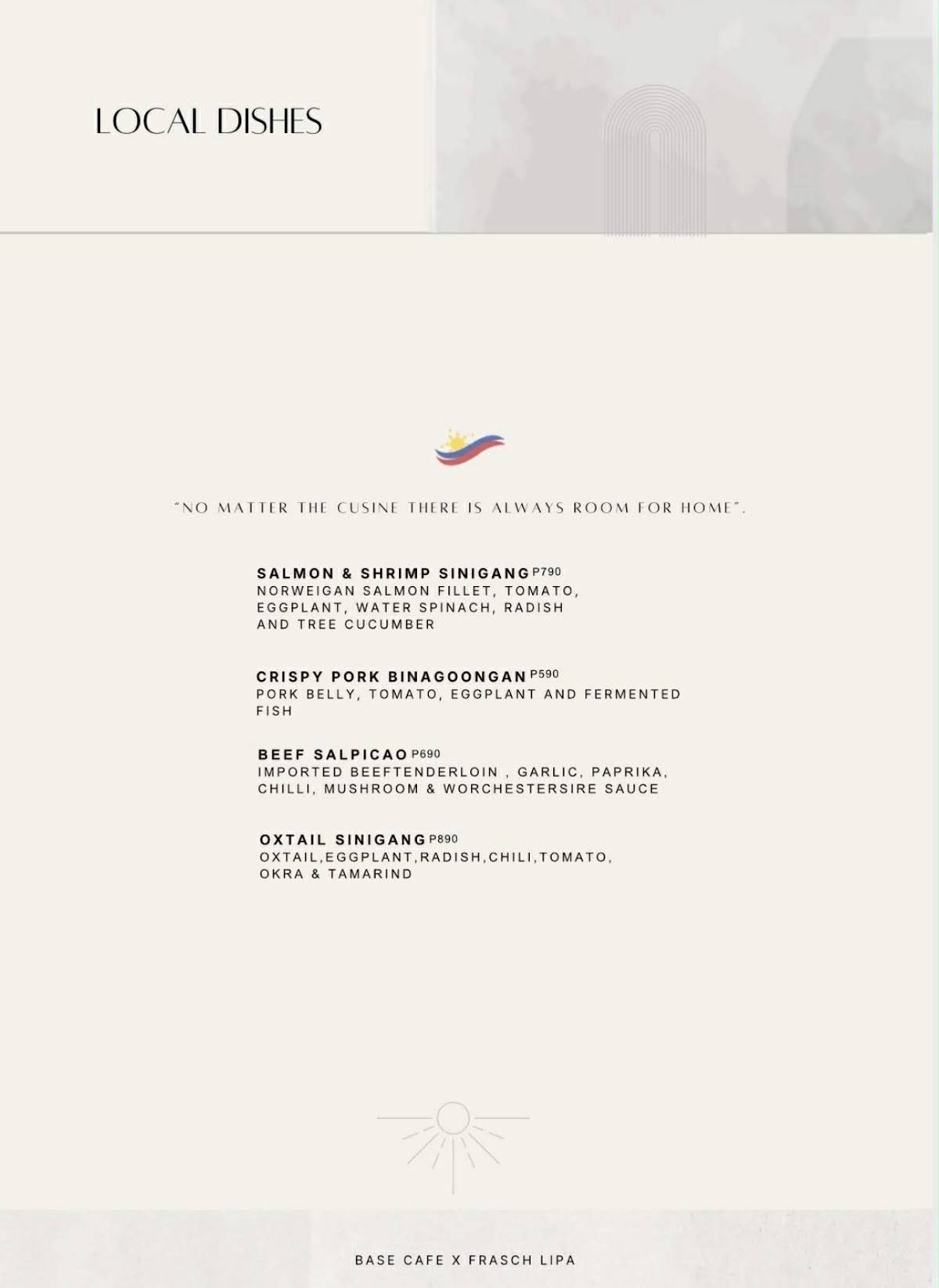 Base Cafe Steakhouse + Bar меню