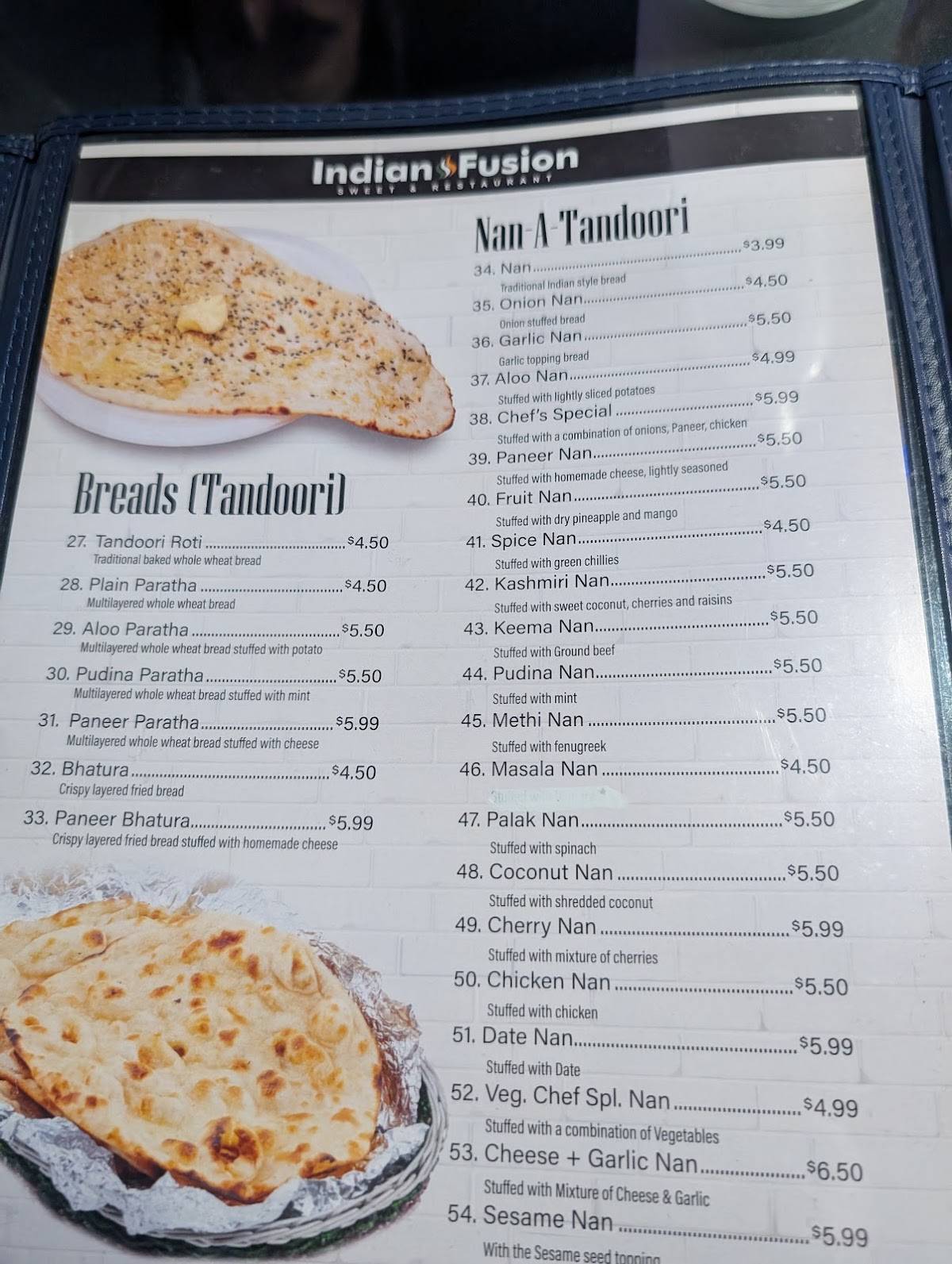 Indian Fusion Restaurant Best Indian Food In West Chester меню