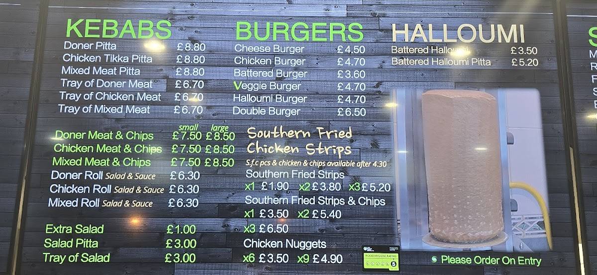 Bewdley Road Chippy меню