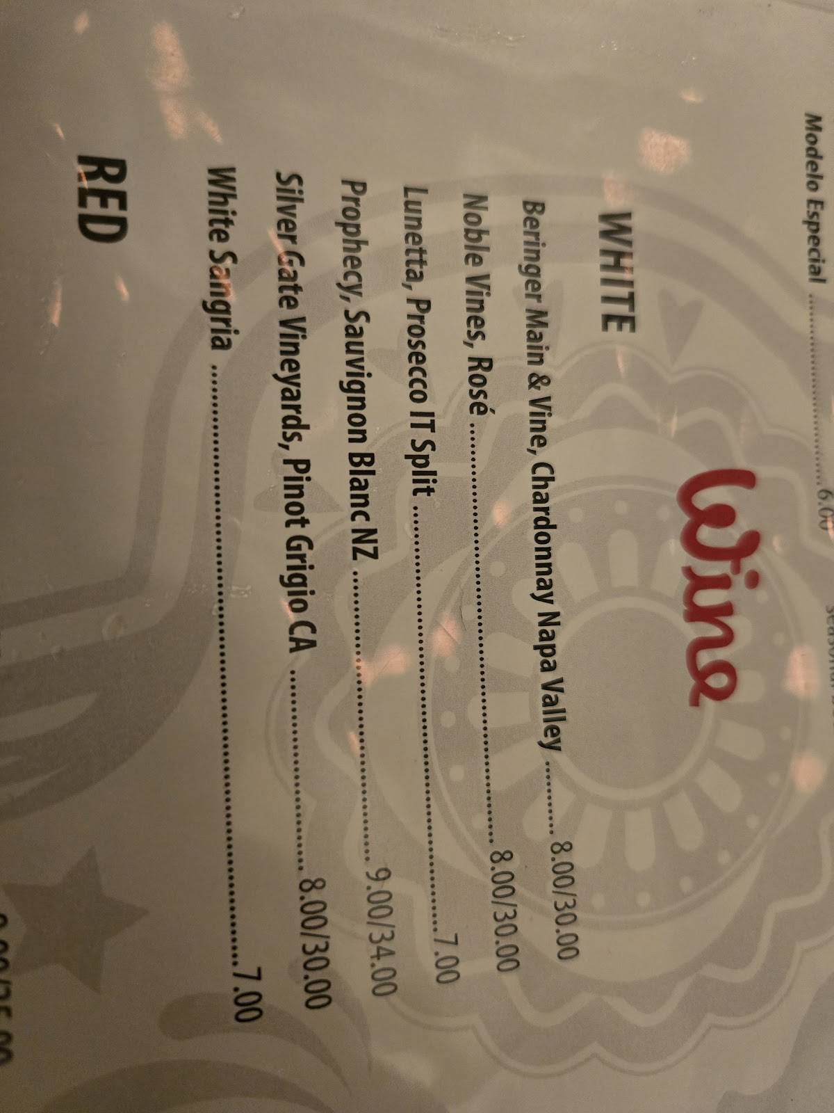 Billy's Inn меню