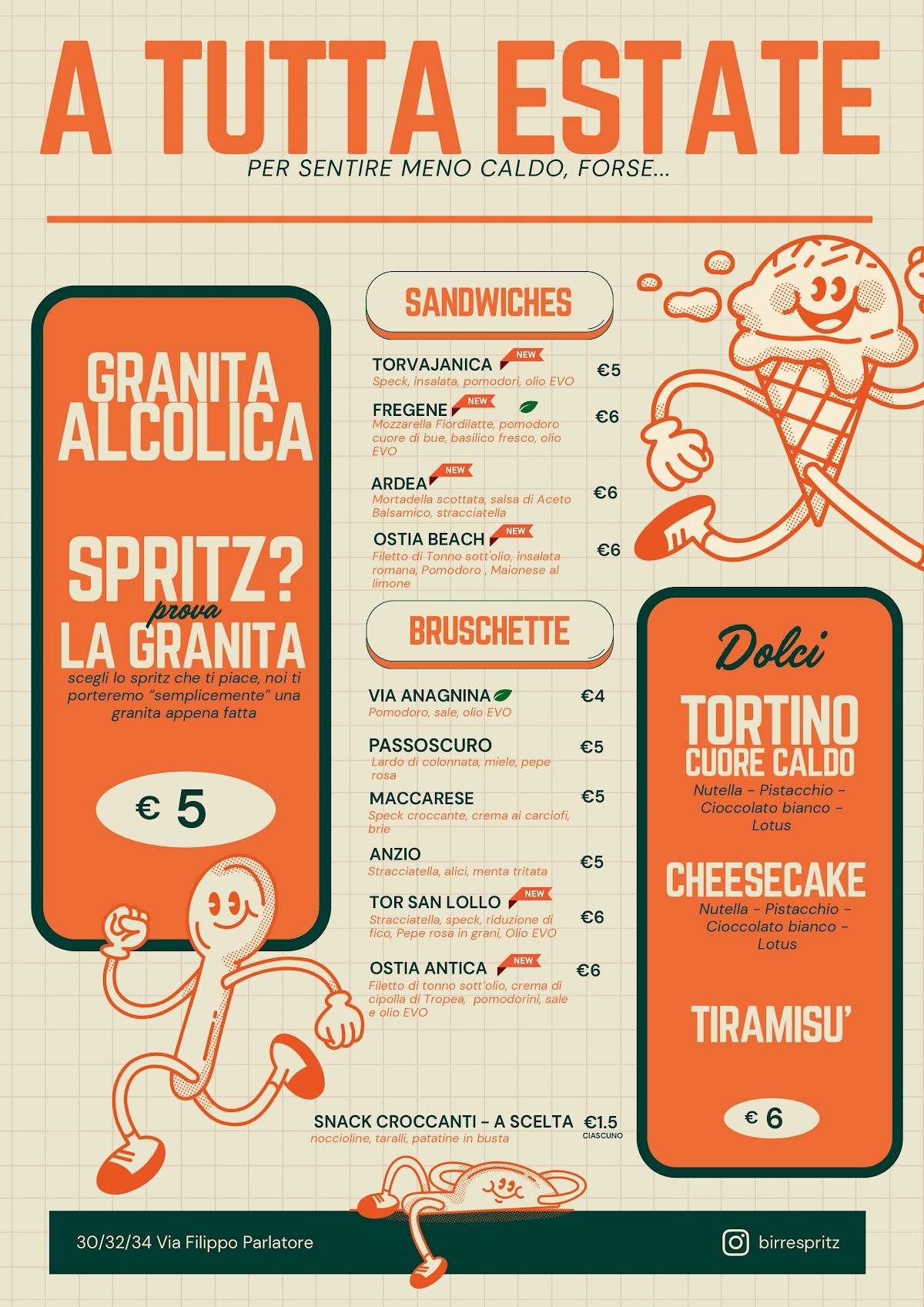 BirrEspritz - Aperitivo Apericena Roma Centocelle меню