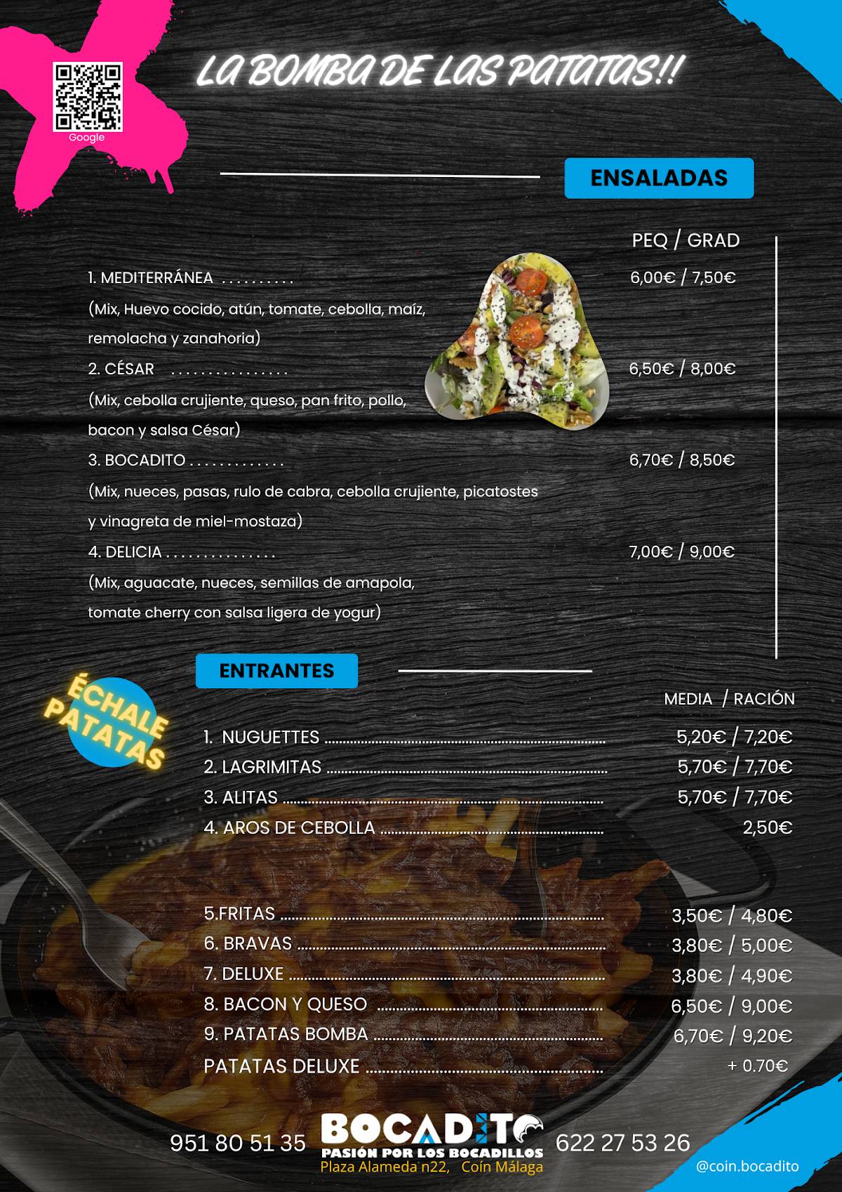 Bocadito меню