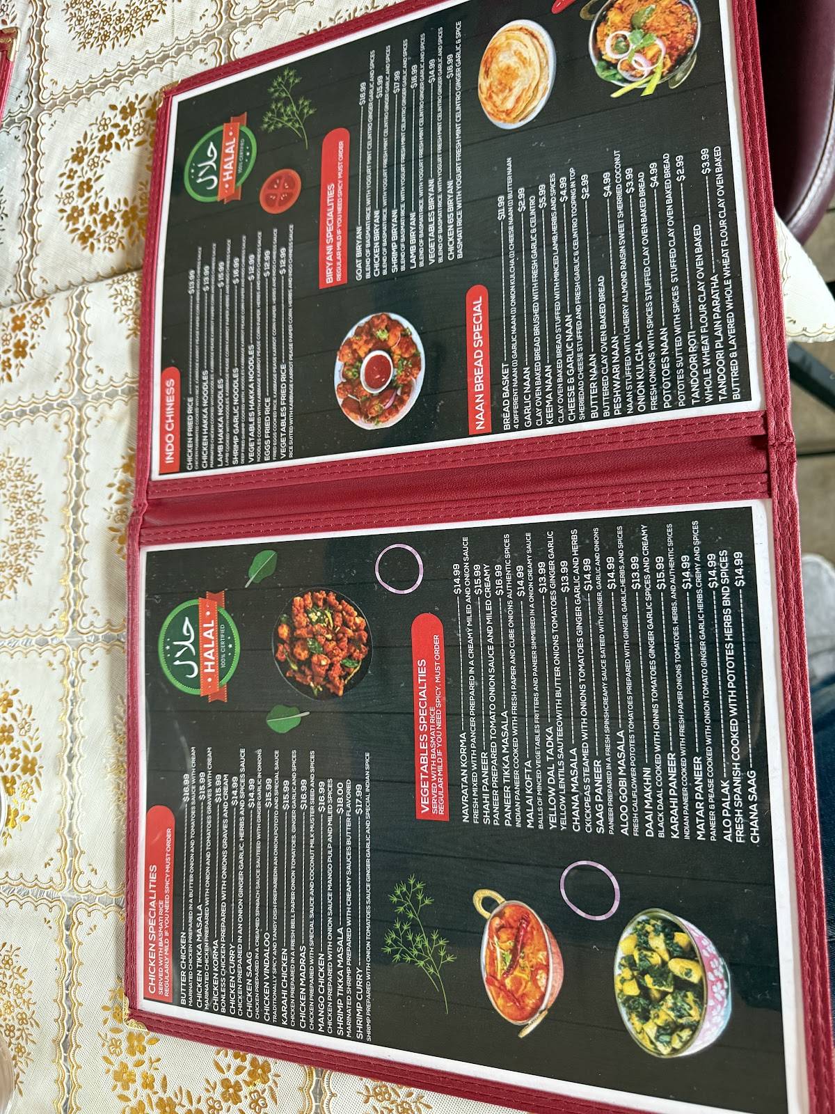 Bombay Mahal Indian Restaurant меню