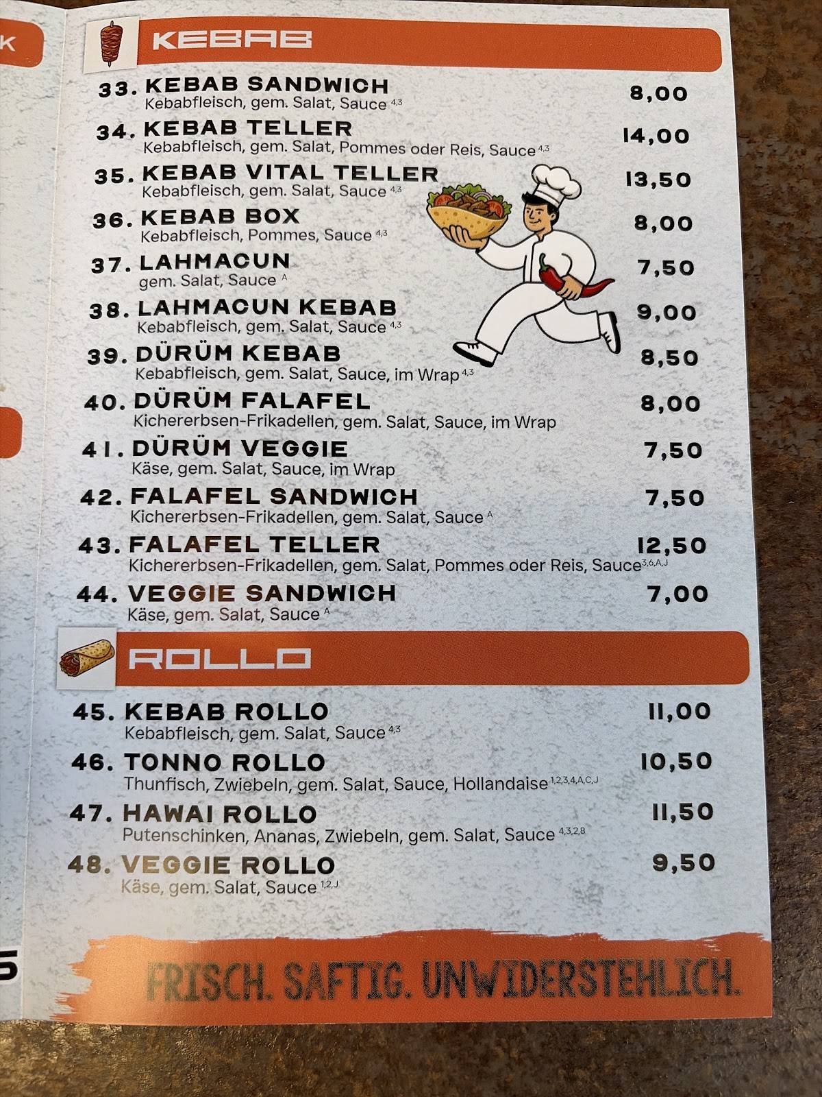 KebabZeit меню