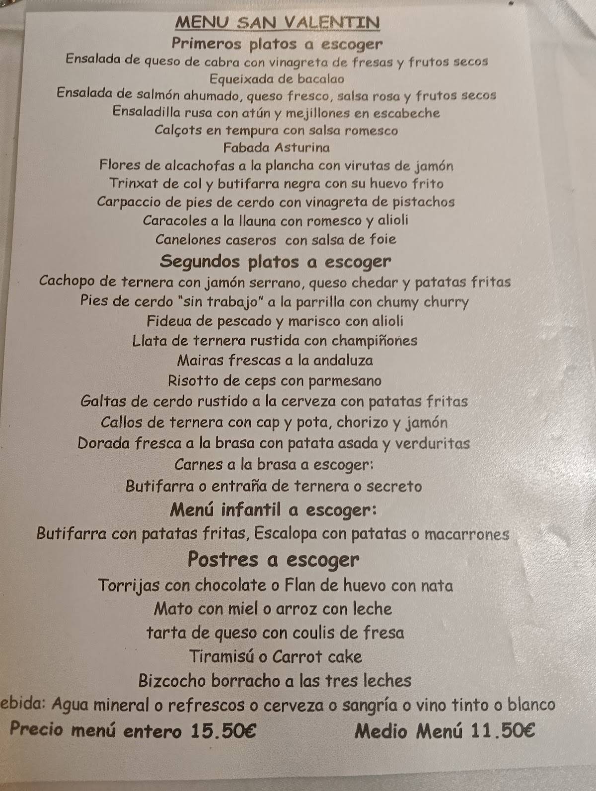 Braseria Ripollet меню
