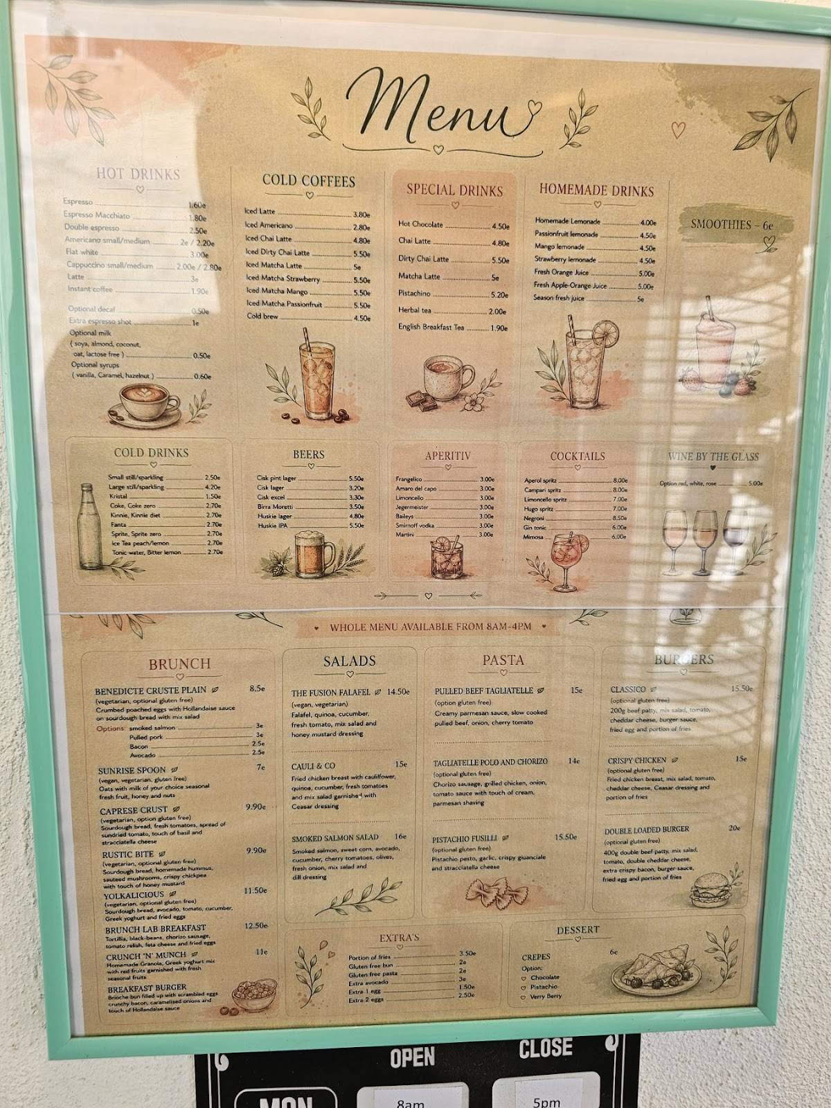 Brunch Lab меню