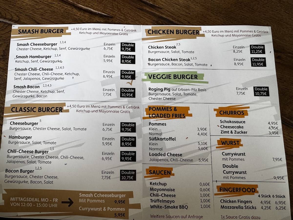 BurgerPoint меню