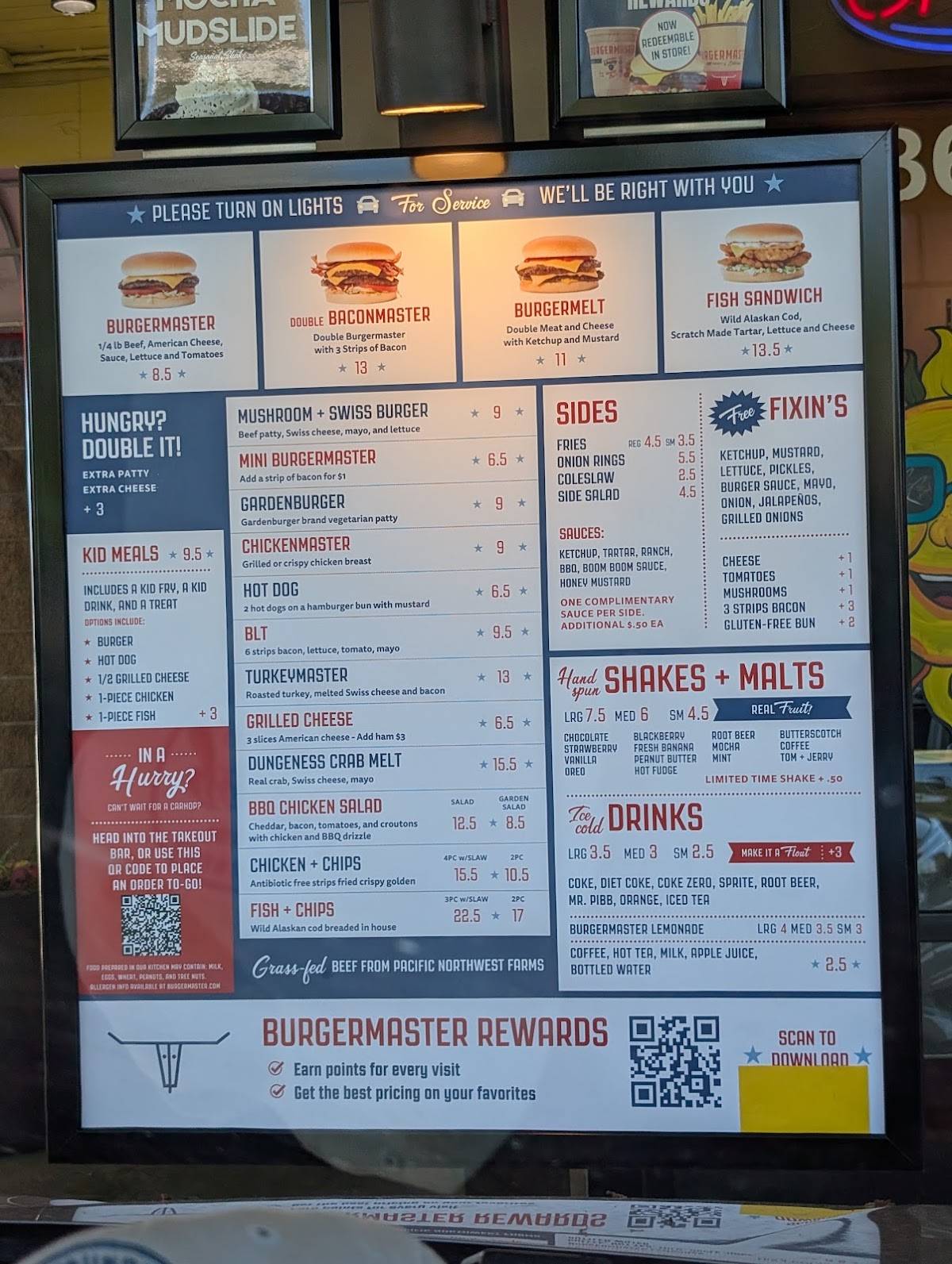 Burgermaster меню