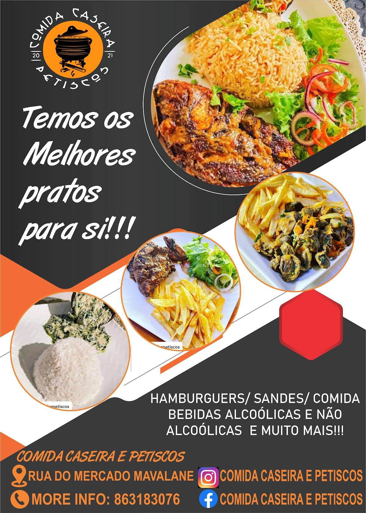 COMIDA CASEIRA & PETISCOS меню