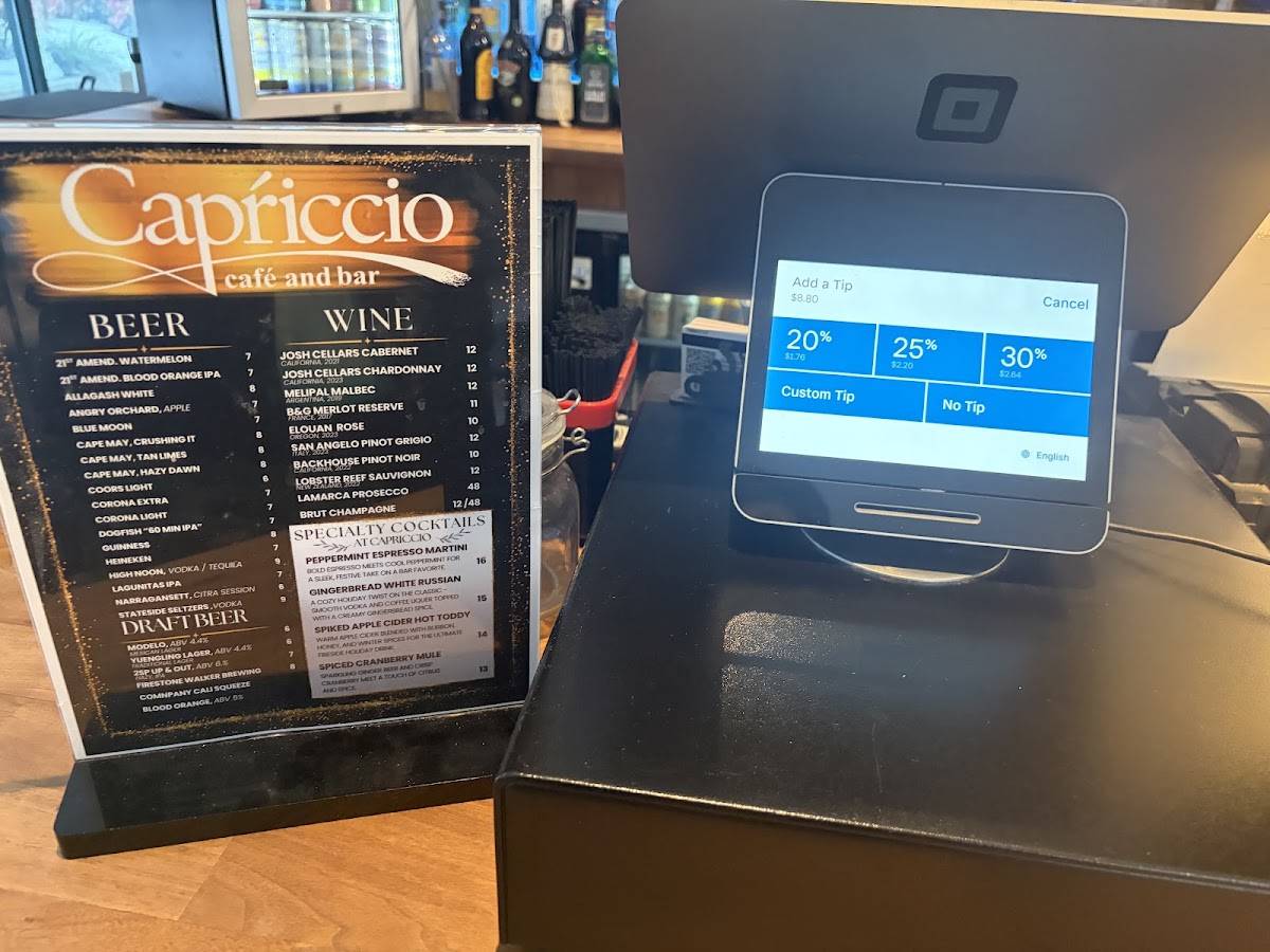 Capriccio Cafe and Bar @ Cret Park меню