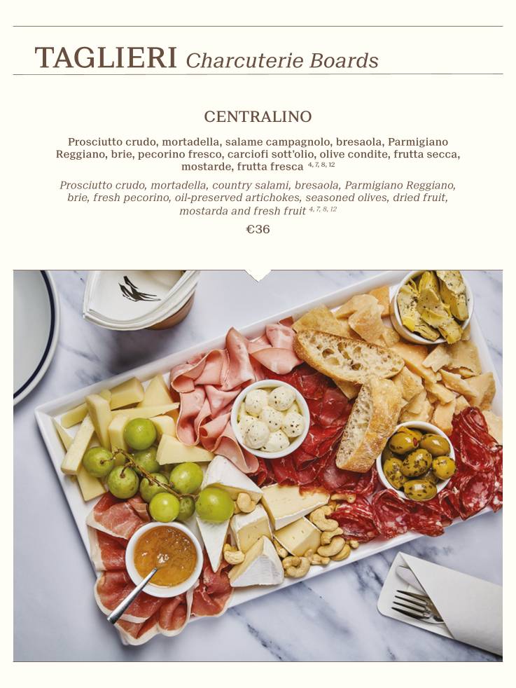 Centralino Cafè & Bistrot меню