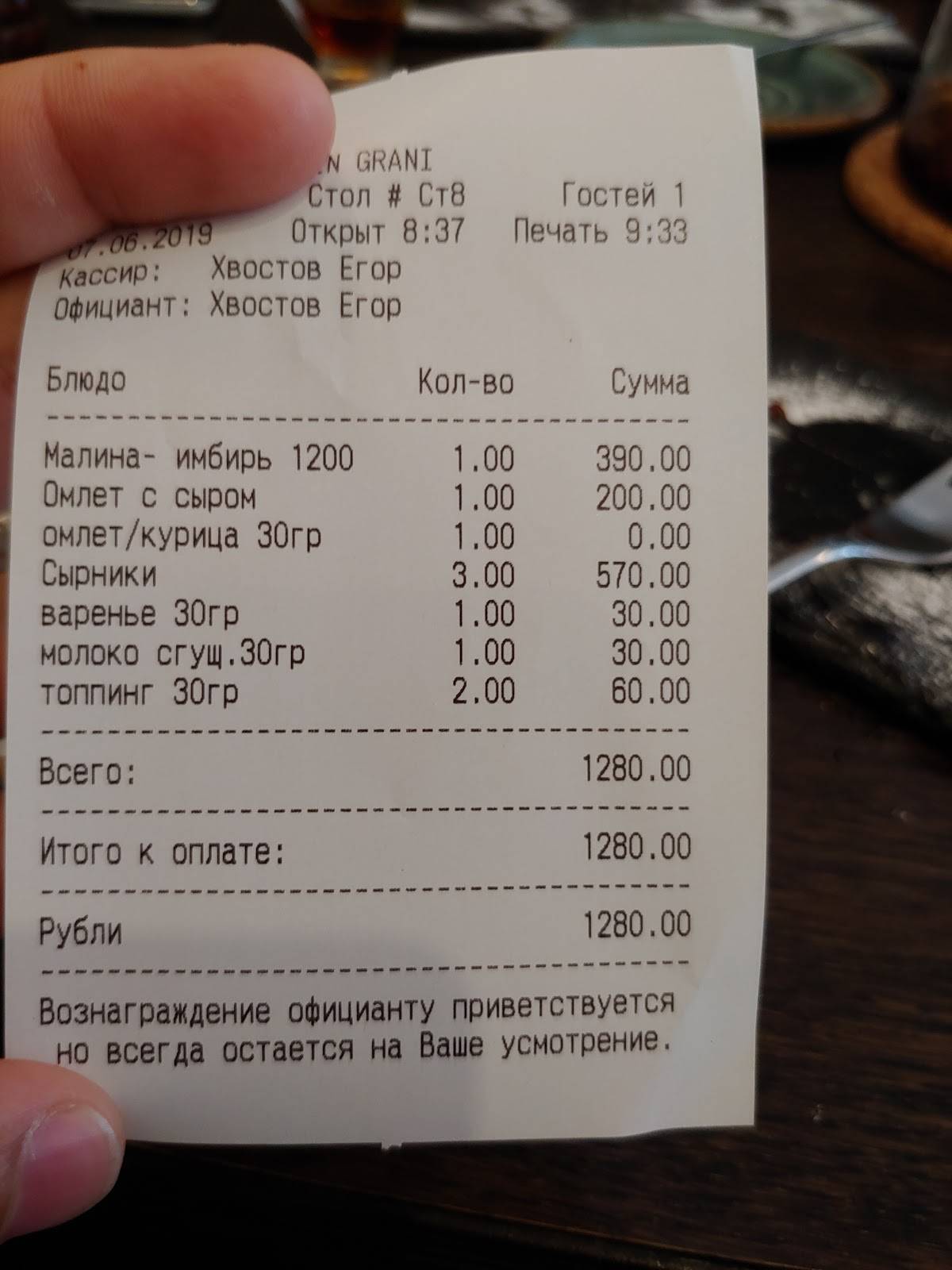 Время Тортов меню