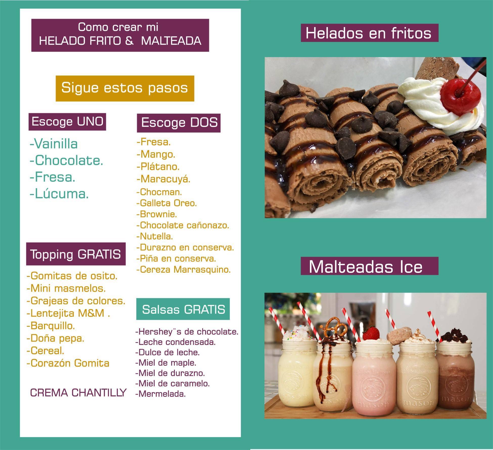 Q Tal Rollo Ice Huacho меню