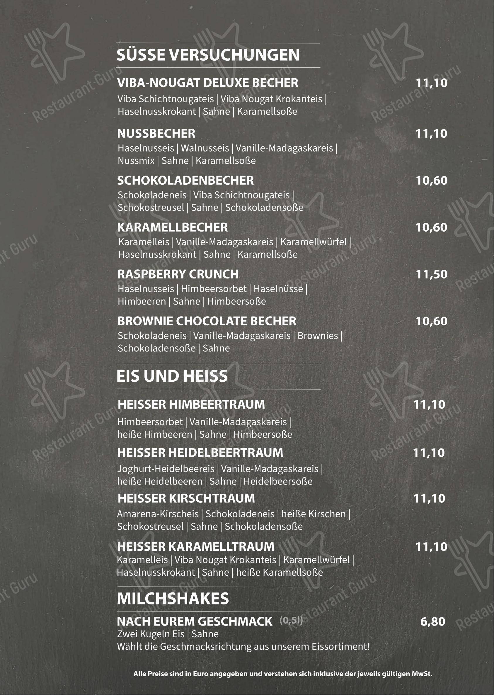 Меню паба и бара Cafe RHEM