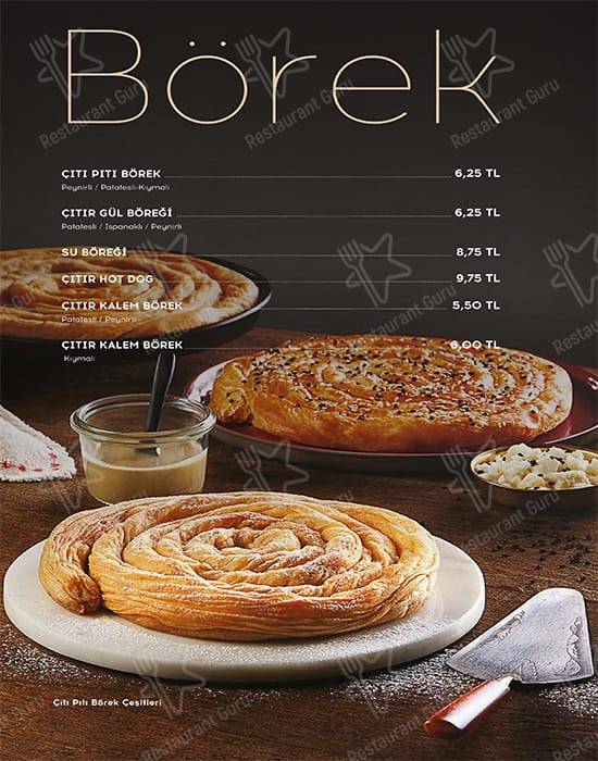 Simit Sarayı меню