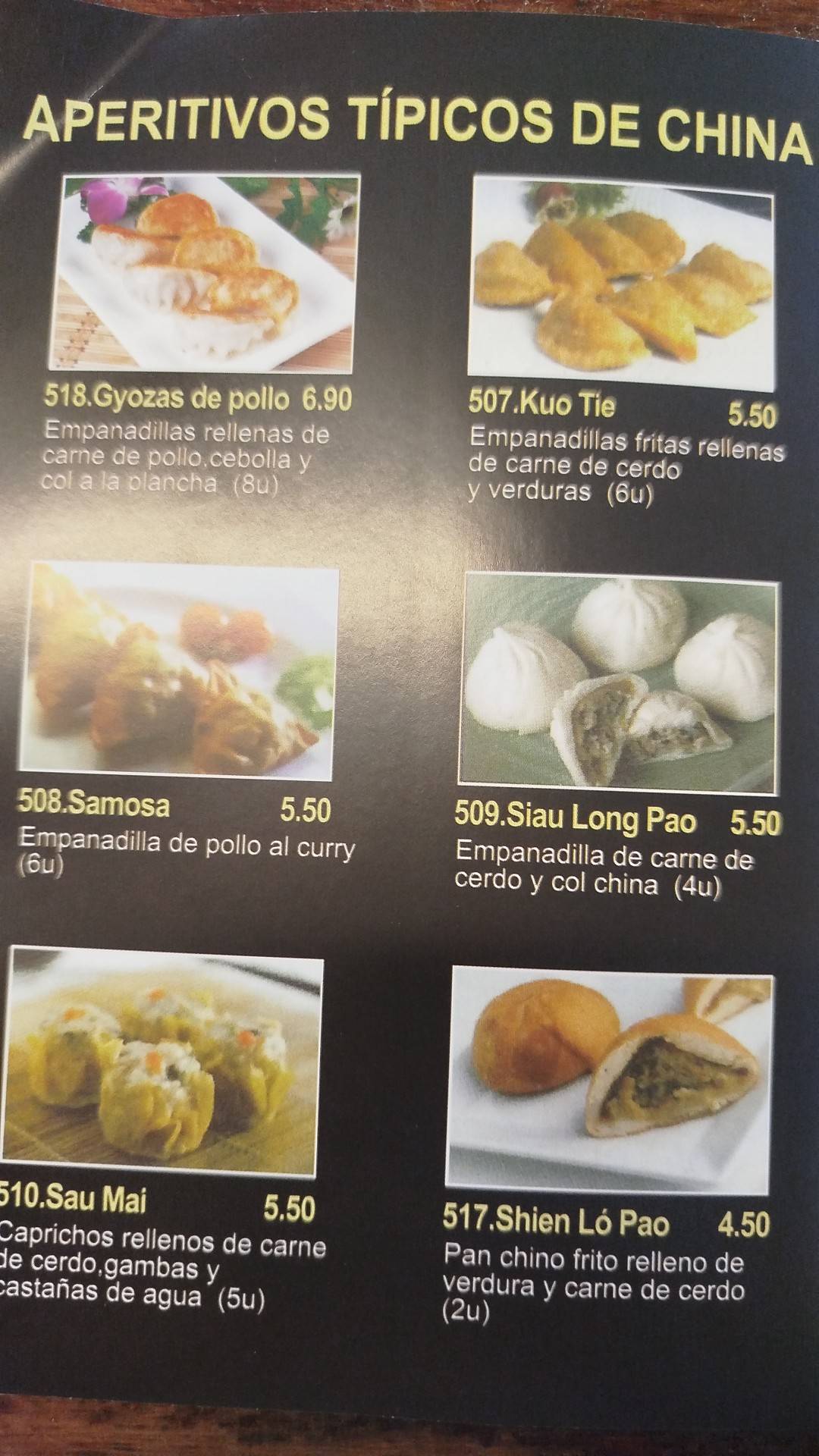 Cafetería Restaurante Chino Tribel меню