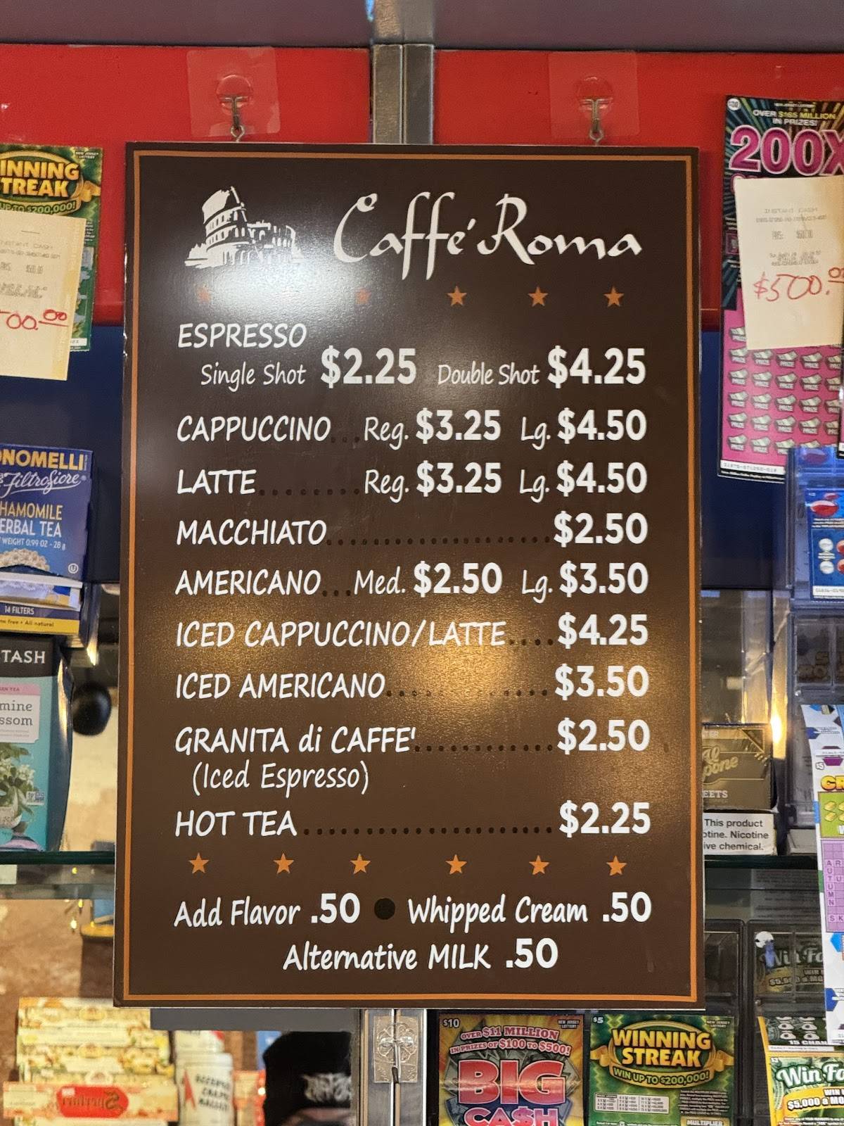 Caffè Roma меню