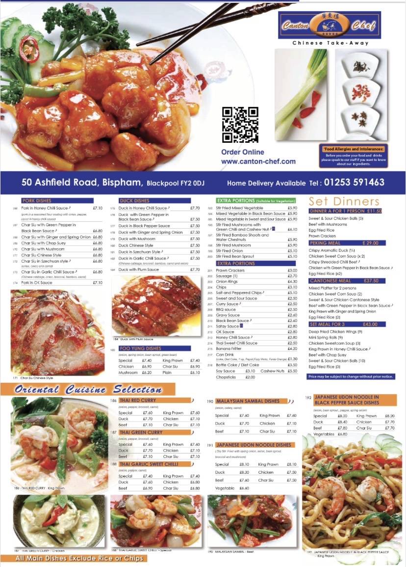 Canton Chef Takeaway меню