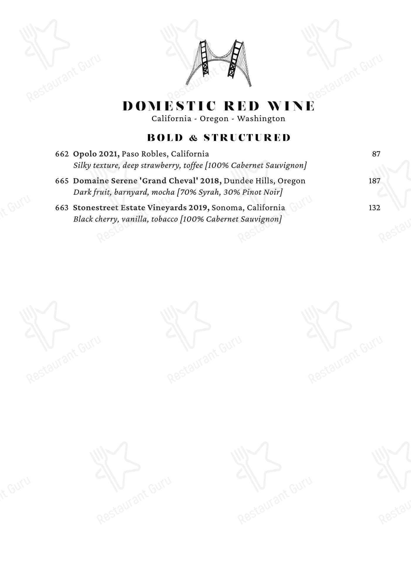 Lunch Menu ресторана Cento в Мадисне