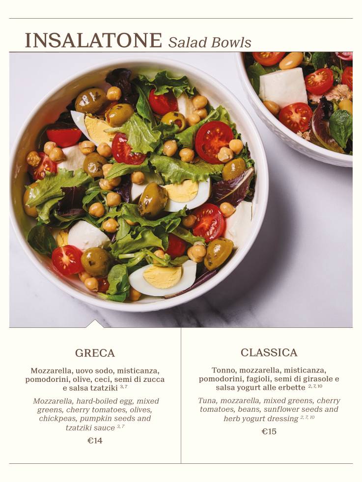 Centralino Cafè & Bistrot меню