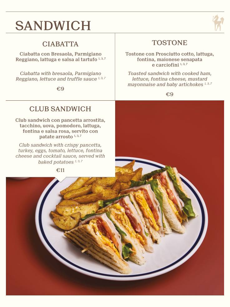 Centralino Cafè & Bistrot меню