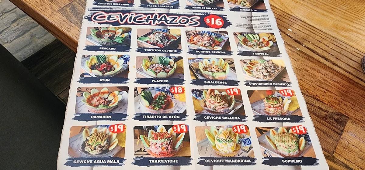 Ceviche76 меню