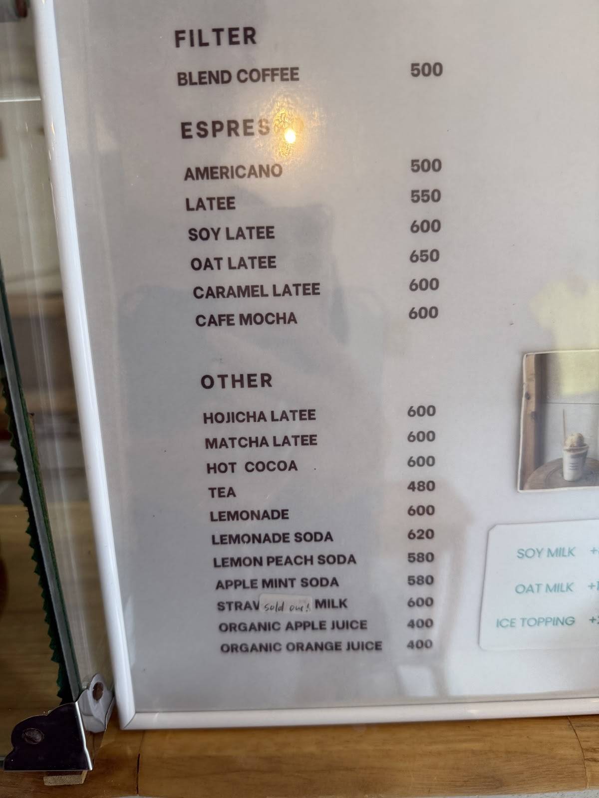Chapter Coffee меню