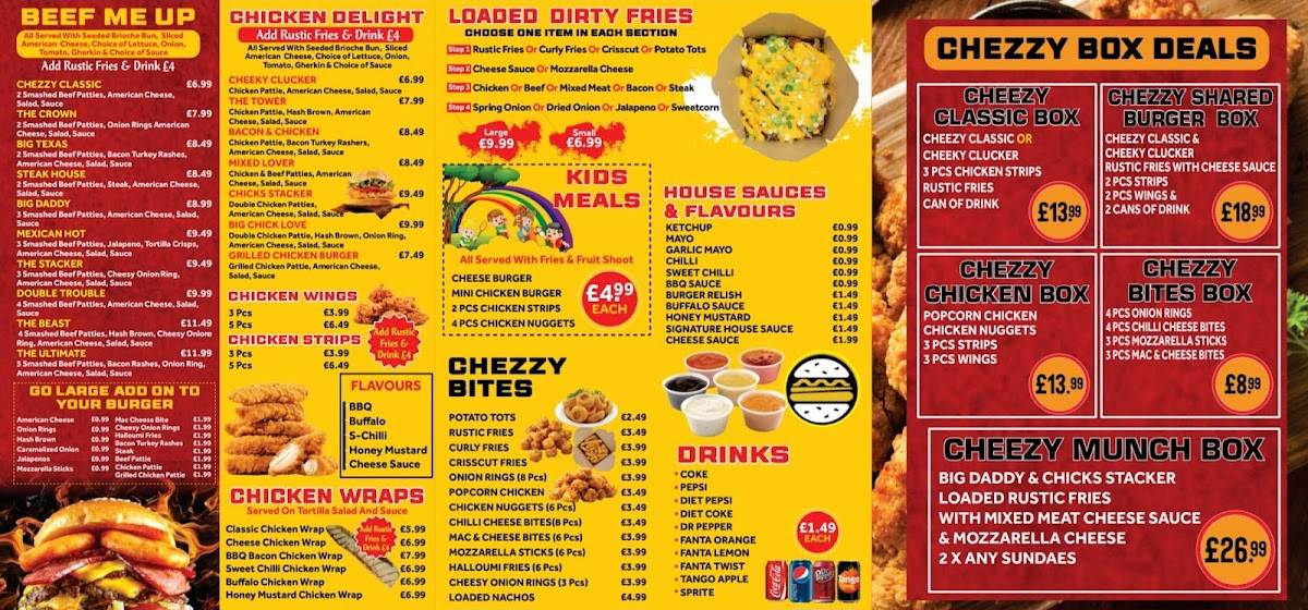 Chezzy Burger Rotherham меню