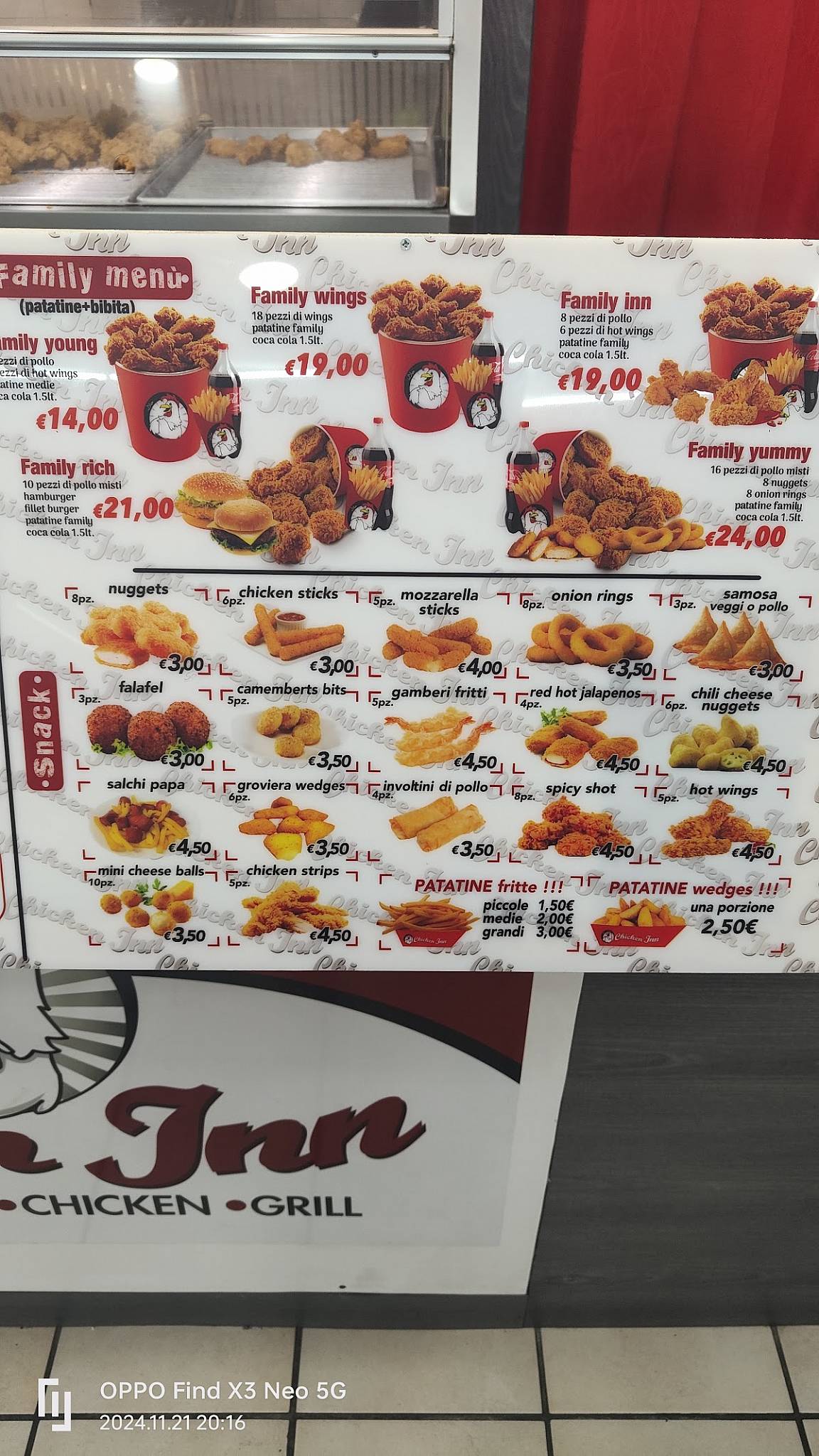 Chicken Inn меню