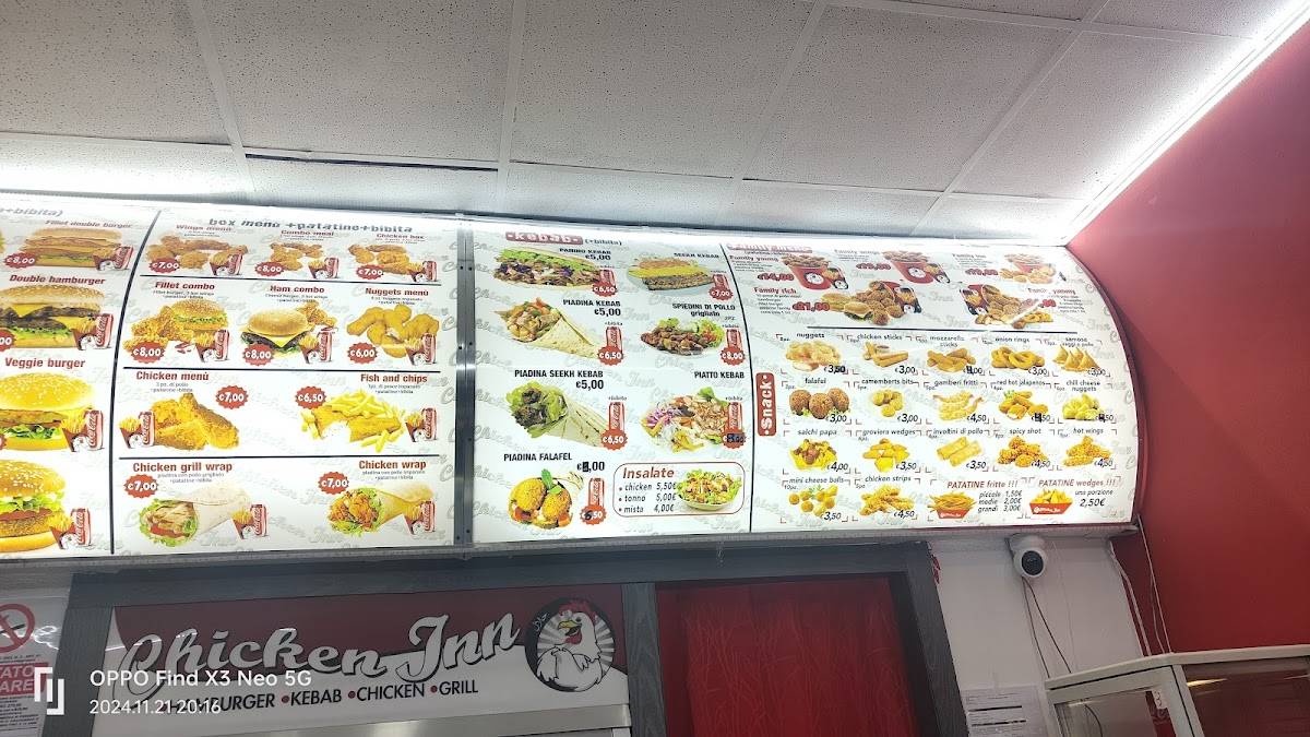 Chicken Inn меню