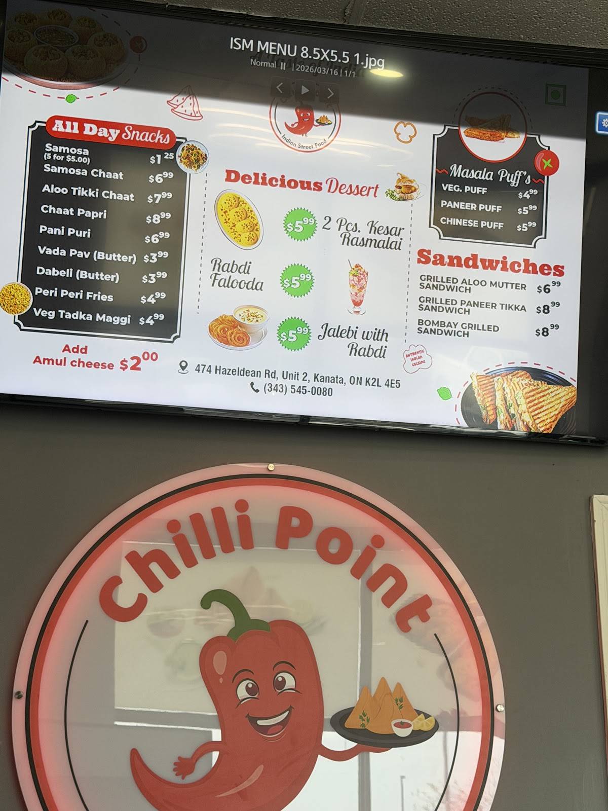 Chilli Point меню