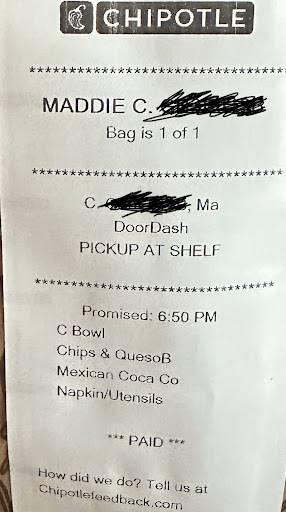 Chipotle Mexican Grill меню