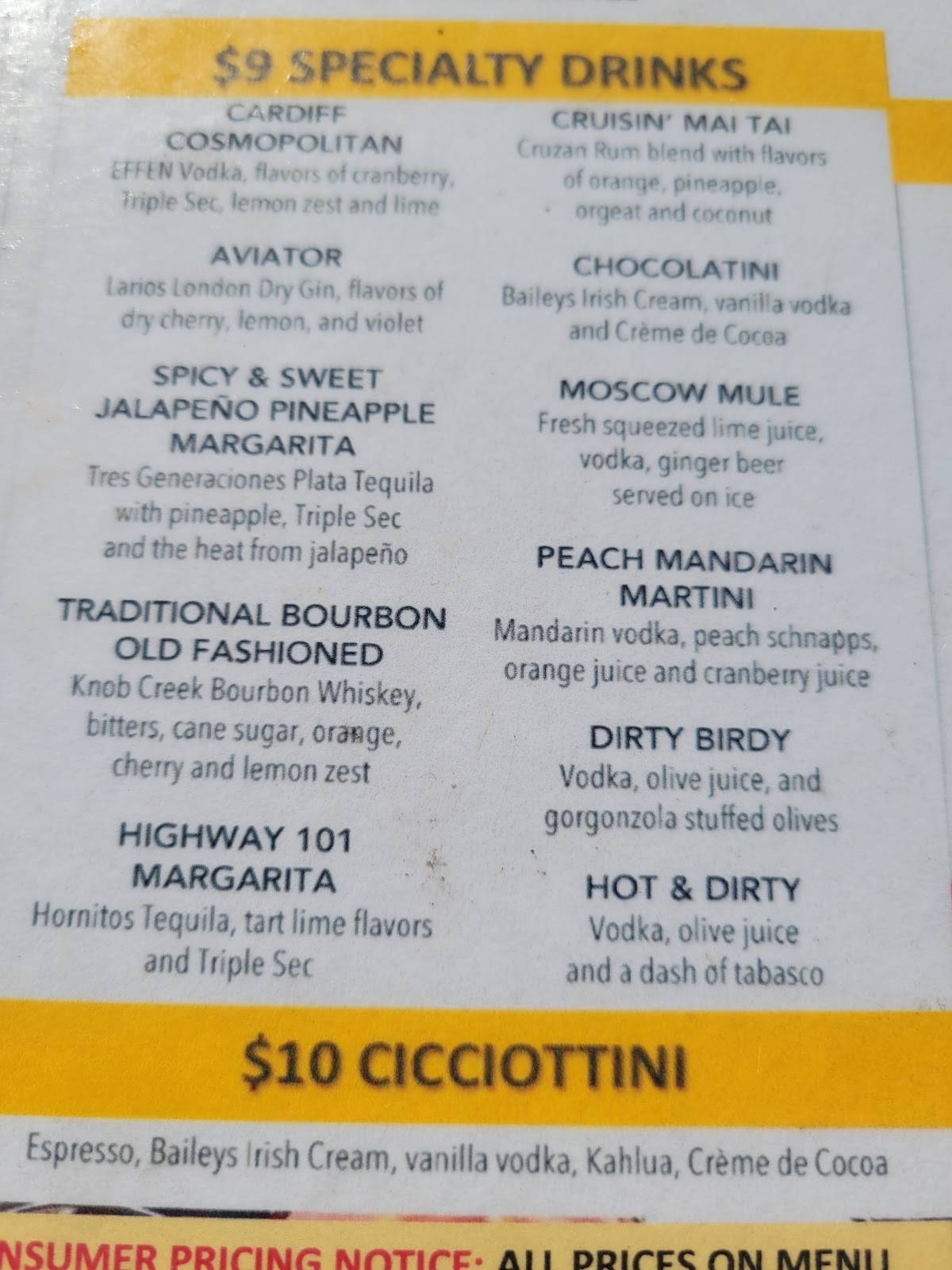Cicciotti's Trattoria Italiana меню