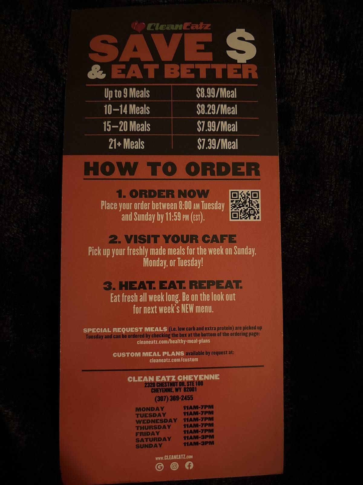 Clean Eatz меню
